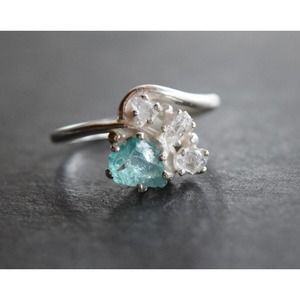 alternative raw diamond engagement ring raw crystal size 4 5 6 7 8 8 9 1…